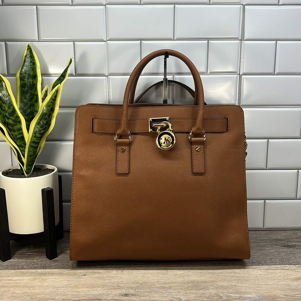 Michael Kors Brown Leather Tote Bag